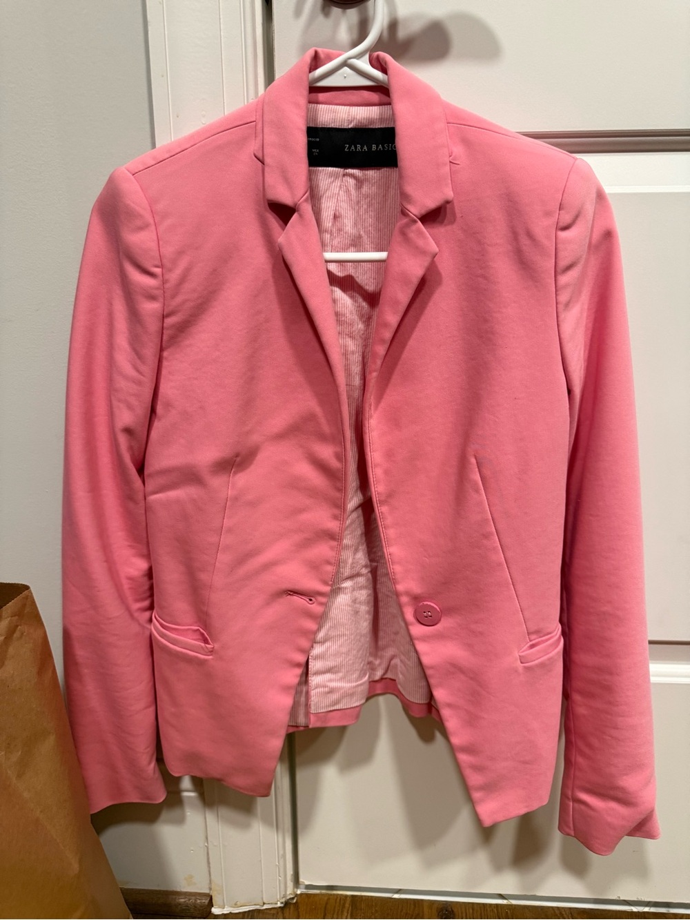 Zara Pink Single-Button Women's Blazer
